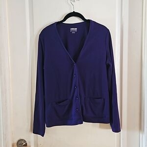 Land's End Cotton Cardigan Size Small